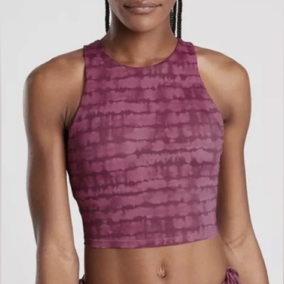 NWT Athleta Conscious Crop Bikini Top Size M D-DD Removable Pads - Picture 1 of 9